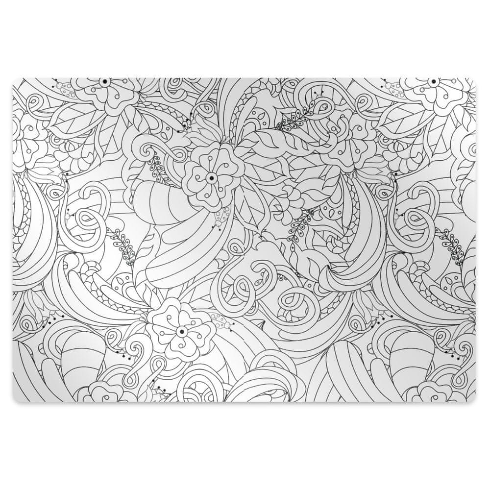 kobercomat.sk Podložka pod kancelársku stoličku doodle pattern 140x100 cm 2 cm 